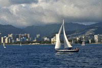 Sailboat at Waikiki
