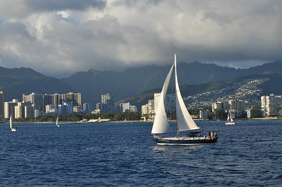 Sailboat at Waikiki