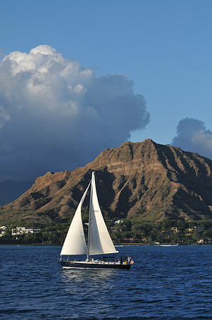 Sailboat at Diamond Head